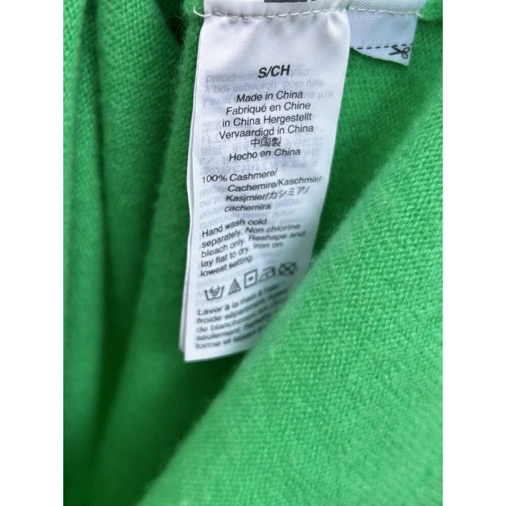 J.Crew Fair Isle 100% Cashmere Sweater Size Small Crewneck Green Preppy Classic